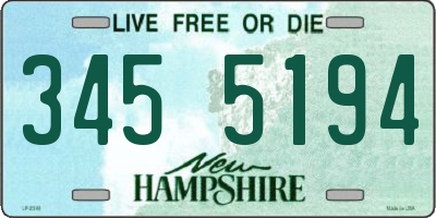 NH license plate 3455194