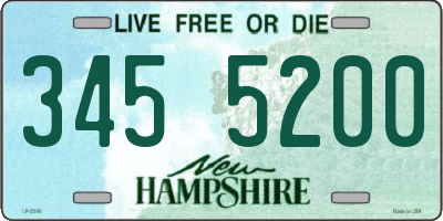 NH license plate 3455200