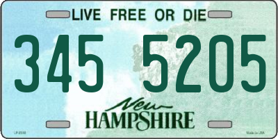 NH license plate 3455205