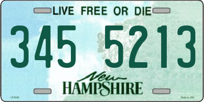 NH license plate 3455213