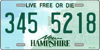 NH license plate 3455218