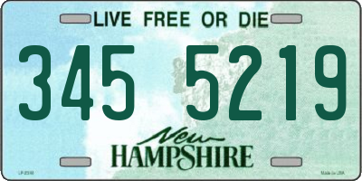 NH license plate 3455219