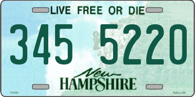 NH license plate 3455220