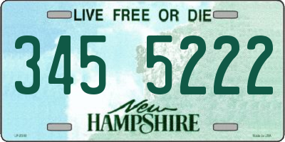 NH license plate 3455222