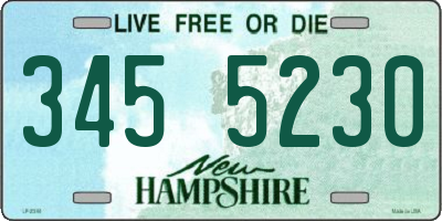 NH license plate 3455230