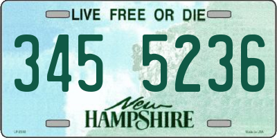 NH license plate 3455236