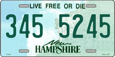 NH license plate 3455245