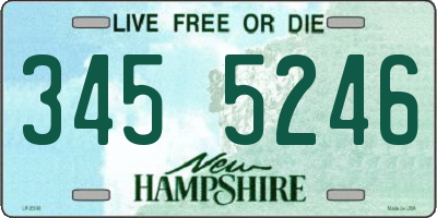 NH license plate 3455246