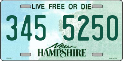 NH license plate 3455250