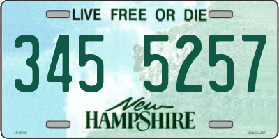 NH license plate 3455257
