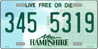 NH license plate 3455319