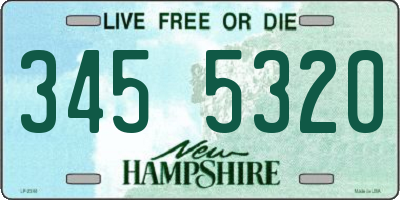 NH license plate 3455320