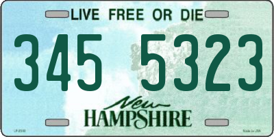 NH license plate 3455323