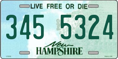 NH license plate 3455324