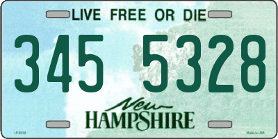 NH license plate 3455328