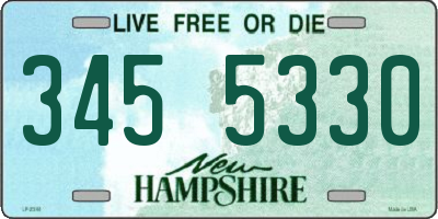 NH license plate 3455330