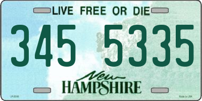 NH license plate 3455335
