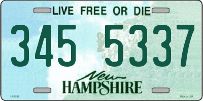 NH license plate 3455337