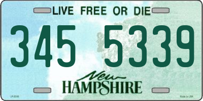 NH license plate 3455339
