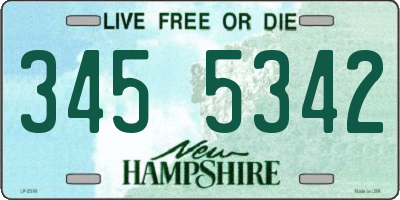 NH license plate 3455342