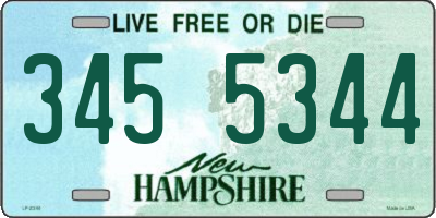 NH license plate 3455344
