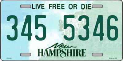 NH license plate 3455346