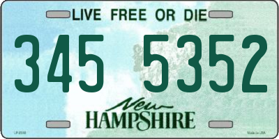NH license plate 3455352