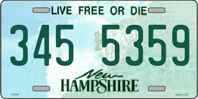 NH license plate 3455359