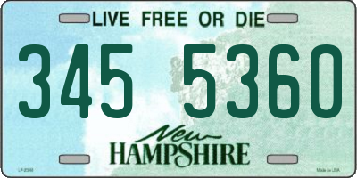 NH license plate 3455360