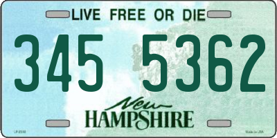 NH license plate 3455362