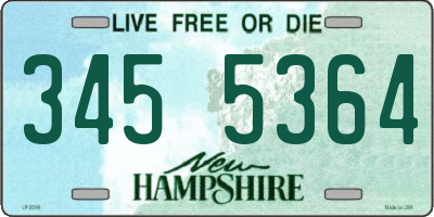 NH license plate 3455364