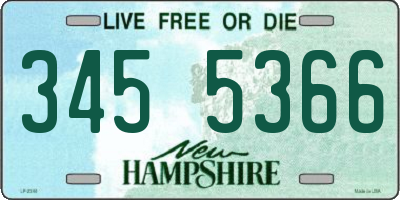 NH license plate 3455366