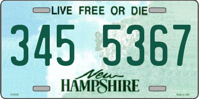 NH license plate 3455367