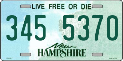 NH license plate 3455370