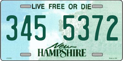 NH license plate 3455372
