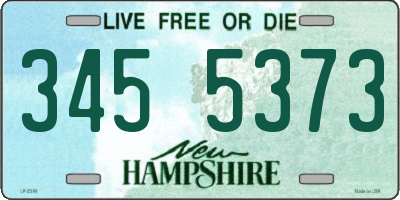 NH license plate 3455373