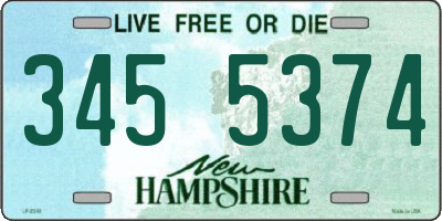 NH license plate 3455374