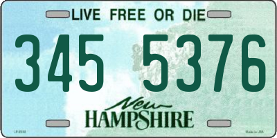 NH license plate 3455376