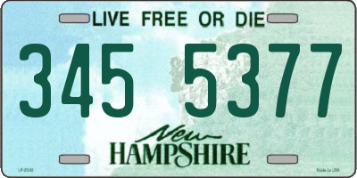 NH license plate 3455377