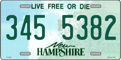 NH license plate 3455382
