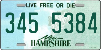 NH license plate 3455384
