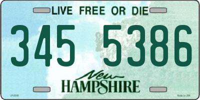 NH license plate 3455386