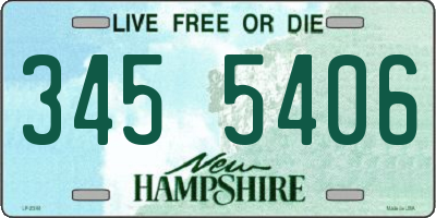 NH license plate 3455406