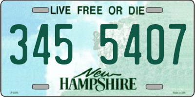 NH license plate 3455407