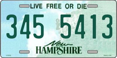 NH license plate 3455413