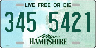 NH license plate 3455421