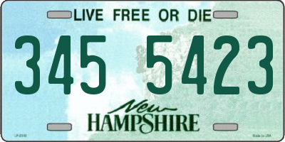 NH license plate 3455423