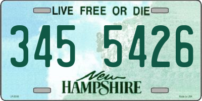 NH license plate 3455426