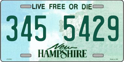 NH license plate 3455429