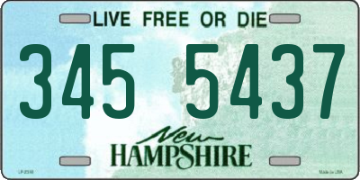 NH license plate 3455437